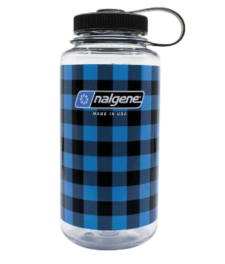 Nalgene%2032oz%20Wide%20Mouth%20Blue%20Plaid%20Tritan%20Suluk