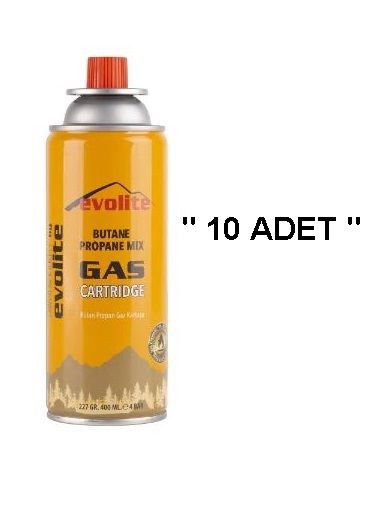 EVOLITE%20BUTANE%20PROPANE%20VALFLİ%20GAZ%20OCAK%20KARTUŞU%20227%20Gr%20(10%20ADET)