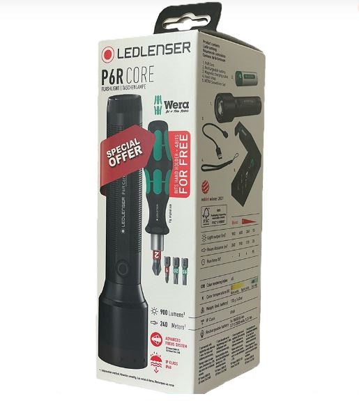 LEDLENSER%20P6R%20CORE%20+%20WERA%20SET%20%20(%20HEDİYELİ%20)